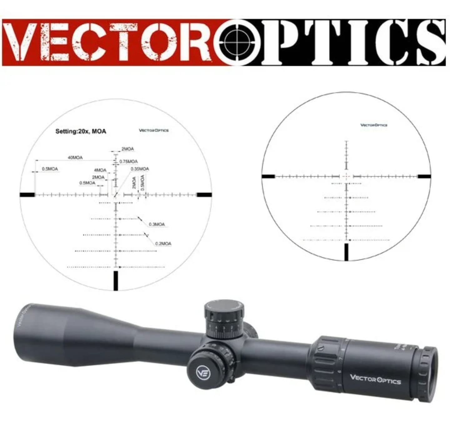 Vector Optics 4-16x44 TOUREX FFP Tüfek Dürbünü SCFF-24